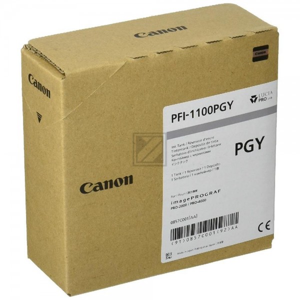 Original Canon PFI1100PGY | 0857C001 Tinte Foto Grau