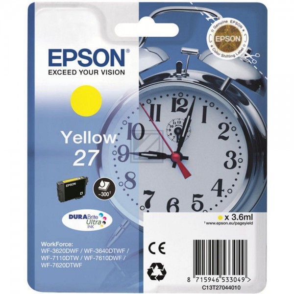 EPSON 27 / T2704 gelb Tintenpatrone