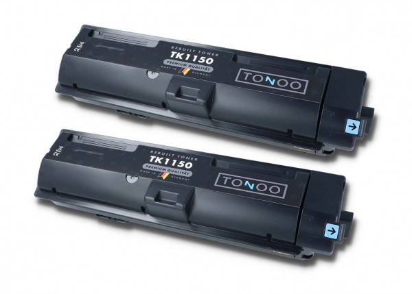 Tonoo® Toner ersetzt Kyocera TK1150 Schwarz Doppelpack