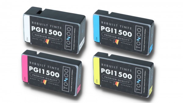 Tonoo® Tinte ersetzt Canon 9182B004 | PGI1500XL BK/C/M/Y Spar Set XL