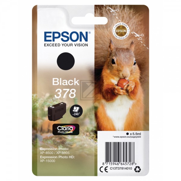 EPSON 378/T37814 schwarz Tintenpatrone