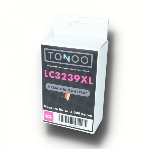 Tonoo® Tinte ersetzt Brother LC3239XLM Magenta XL