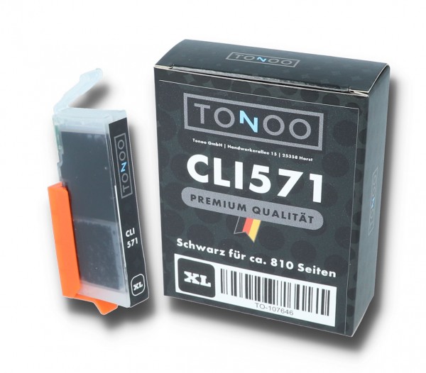 Tonoo® Tinte ersetzt Canon 0331C001 | CLI571 XL BK Schwarz XL