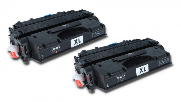 Tonoo® Toner ersetzt HP CE505XD | 05X Schwarz Doppelpack XL