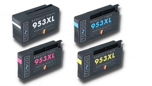 Tonoo® Tinte ersetzt HP 3HZ52AE | 953XL BK|C|M|Y Spar Set XL
