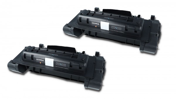 Tonoo® Toner ersetzt HP CE390AD | 90A Schwarz Doppelpack