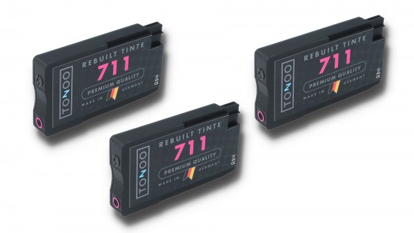Tonoo® Tinte ersetzt HP CZ135A | 711 Magenta Spar Set