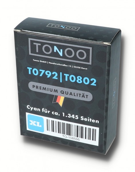Tonoo® Tinte ersetzt Epson T0802 | C13T08024011 Cyan