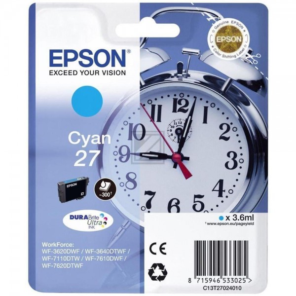 EPSON 27 / T2702 cyan Tintenpatrone