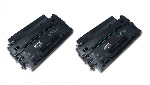 Tonoo® Toner ersetzt HP CE255AD | 55A Schwarz Doppelpack