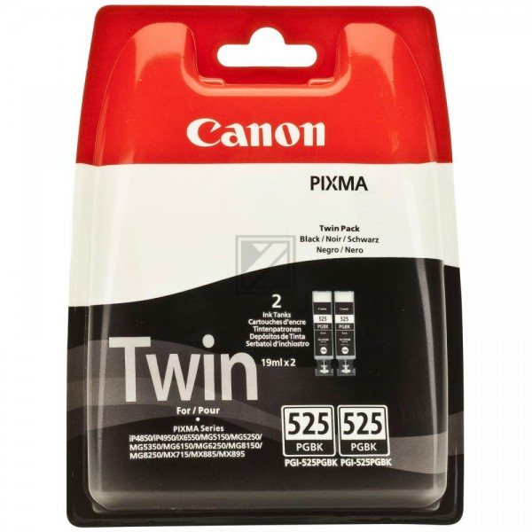 2 Canon PGI-525 PGBK Twin-Pack schwarz Tintenpatronen
