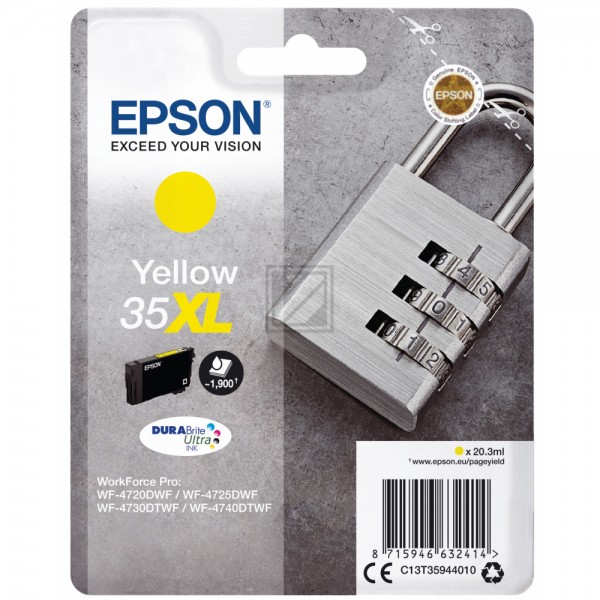 EPSON 35XL / T3594 XL gelb Tintenpatrone