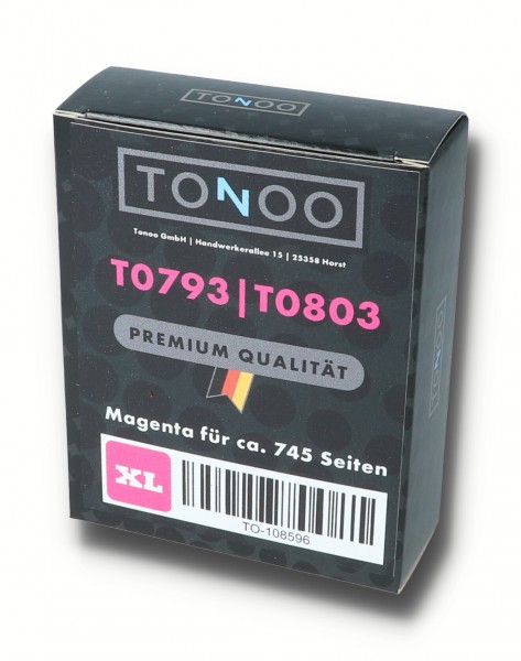 Tonoo® Tinte ersetzt Epson T0803 | C13T08034011 Magenta