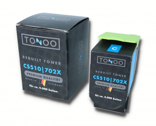 Tonoo® Toner ersetzt Lexmark 702XC | 70C2XC0 Cyan XXL