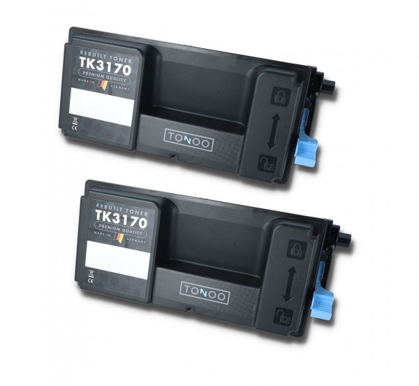 Tonoo® Toner ersetzt Kyocera TK3170 Schwarz Doppelpack