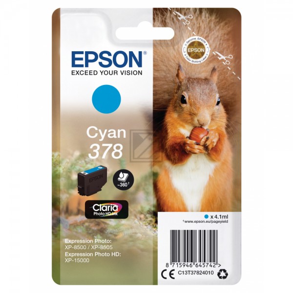 EPSON 378/T37824 cyan Tintenpatrone