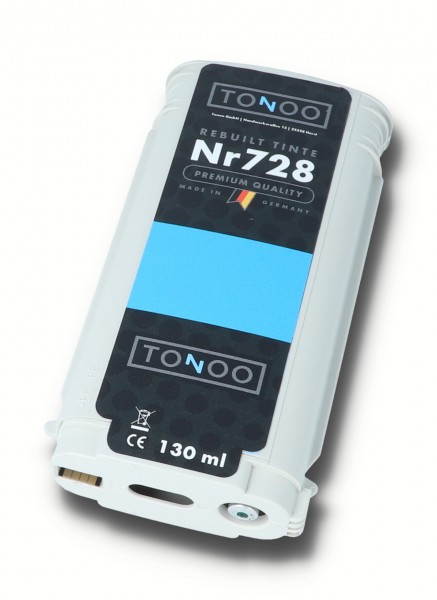 Tonoo® Tinte ersetzt HP 728 | F9J67A Cyan