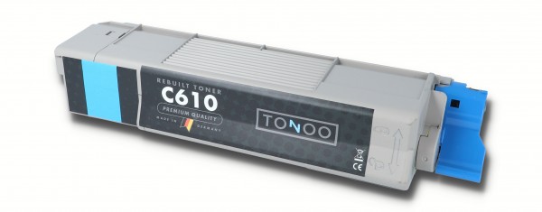 Tonoo® Toner ersetzt OKI C610 | C610N | C610DTN | C610DN | 44315307 Cyan