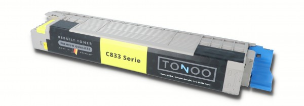 Tonoo® Toner ersetzt OKI C833dn | C833n | C843dn | 46443101 Gelb XL