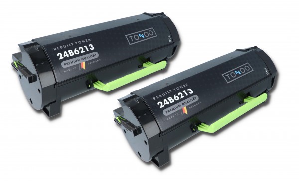 Tonoo® Toner ersetzt Lexmark 24B6213 Schwarz Doppelpack