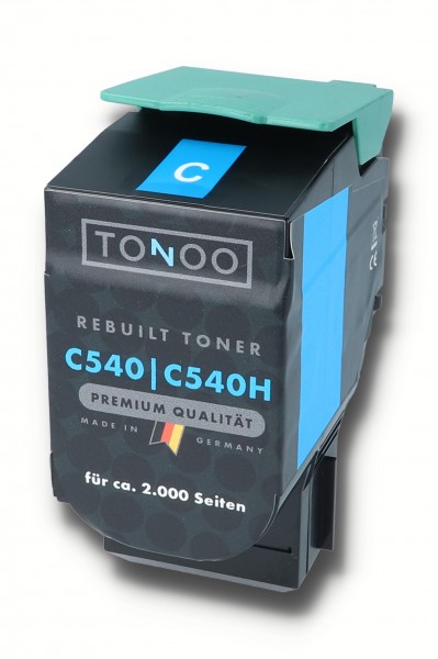 Tonoo® Toner ersetzt Lexmark C540H1CG Cyan XL