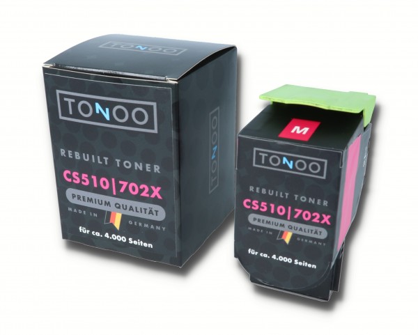 Tonoo® Toner ersetzt Lexmark 702XM | 70C0X30 Magenta XXL