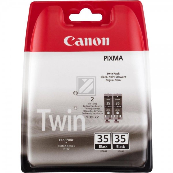 2 Canon PGI-35 BK Twin-Pack schwarz Tintenpatronen