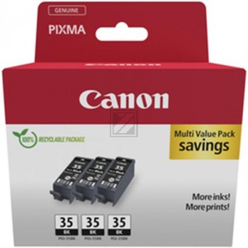Canon PGI-35 BK TRIPLE schwarz Druckerpatronen, 3er-Set