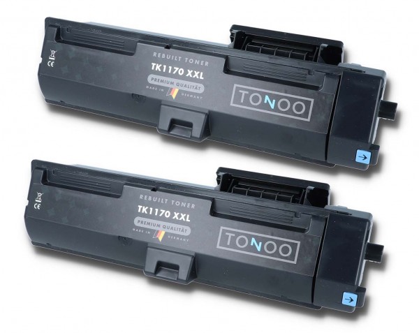 Tonoo® Toner ersetzt Kyocera TK1170 Schwarz Doppelpack XXL