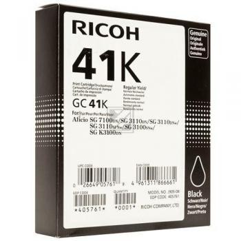 Original Ricoh 405761 / GC41K Tinte Schwarz