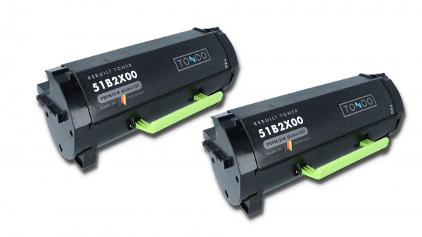 Tonoo® Toner ersetzt Lexmark 51B2X00 Schwarz Doppelpack XXXL