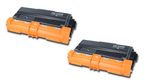 Tonoo® Toner ersetzt Brother TN3390 Schwarz Doppelpack