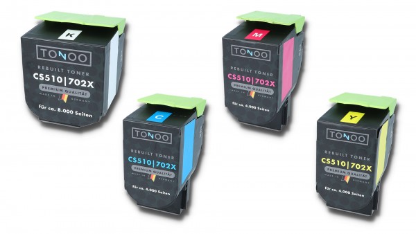 Tonoo® Toner ersetzt Lexmark CS510de | CS510dte Spar Set XXL