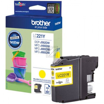 Original Brother LC221Y Tinte Gelb