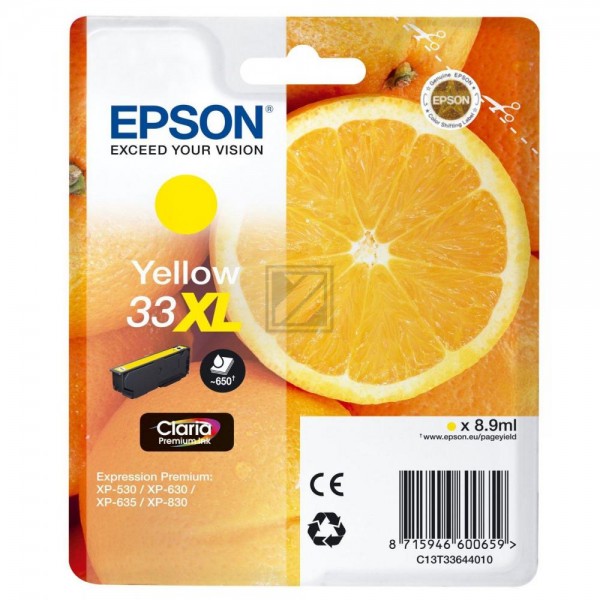 EPSON 33XL / T3364XL gelb Tintenpatrone