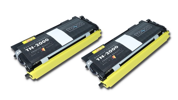 Tonoo® Toner ersetzt Brother TN2000 Schwarz Doppelpack