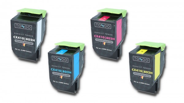 Tonoo® Toner ersetzt Lexmark CX410 | CX510 Spar Set XL