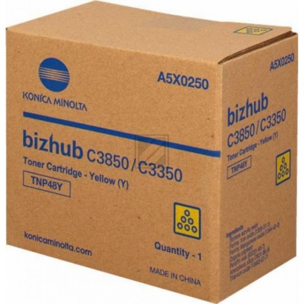 Original Konica Minolta TNP49Y | A95W250 Toner Gelb